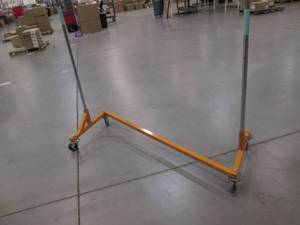 Commercial Rolling Garments Z Rack (Orange Base) 63 X 70.5