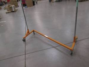 Commercial Rolling Garments Z Rack (Orange Base) 63 X 70.5