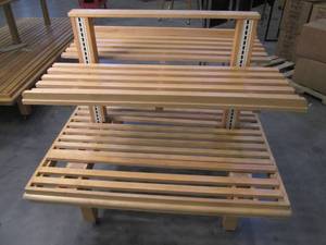 Sturdy Wood Panel Shelving Unit On ...