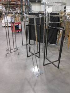 Large Lot of Retail Racking & Signage Display Frame (3 56.5 X 39) (1 43 X 63) Signage Frame (22.5 X 59)