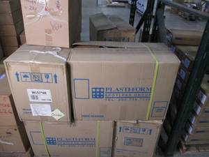 Pallet Full of Clear Plastic Hanger...