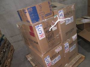 Pallet of (9) Boxes of White Plasti...