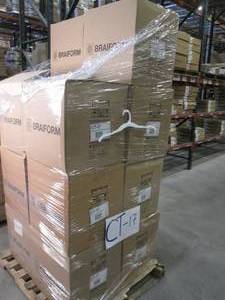 Pallet of Boxes of Plain White Plas...