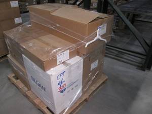 Pallet of (9) Boxes of White Plasti...