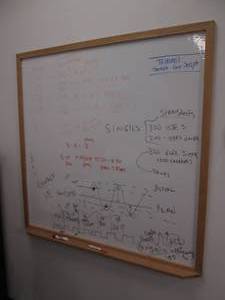 Wood Framed White Board 49.75 X 49...