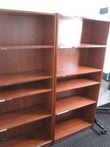 (2) Wood Bookcases 31.5 X 13.5 X ...
