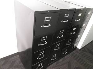 (4) Metal File Cabinets 15 X 28 X...