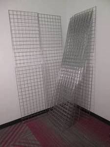 Lot of Metal Grid Style Racking Sec...