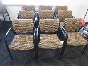 9 metal frame reception chairs...