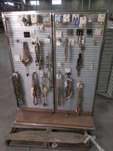 Retail display rack filled with cos...