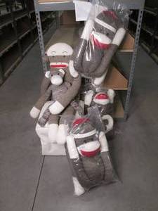 (4) Large Sock Monkeys (Three New I...