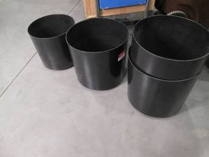 (3) 15 Plastic Planters, (1) 13 P...