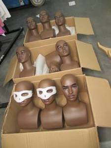 9 Female mannequin heads...