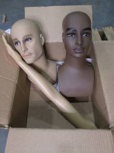 (2) Mannequin Heads (Male & Female)...