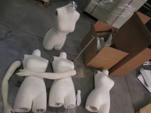 (4) Female Half Mannequin With Stan...