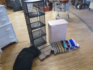 Storage Crates and Laundry Basket