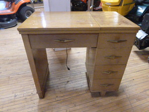 Necchi Sewing Machine in Cabinet