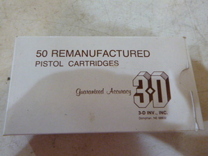 3-D 9mm Lugar Pistol Cartridges