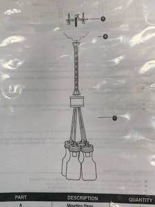 Brand New Pendant Light�Komack�Glass Bottle�