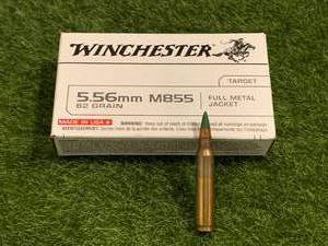 lot 24 image: 20 Rounds 5.56 Green Tip Ammo Ammunition