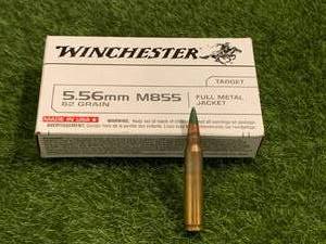 lot 26 image: 20 Rounds 5.56 Green Tip Ammo Ammunition