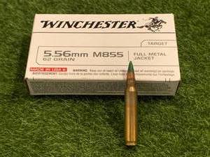lot 28 image: 20 Rounds 5.56 Green Tip Ammo Ammunition