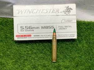 lot 52 image: 20 Rounds 5.56 Green Tip Ammo Ammunition