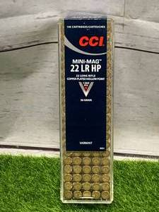 lot 68 image: 100 Rounds .22 Mini Mag Hollow Point Ammo Ammunition