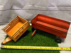 lot 83 image: Lot of Two Antique Metal Trailers
