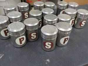 Galvanized S and P Shakers 9 sets ...