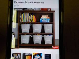 Cameron Bookcase 3 Shelf Pottery Ba...