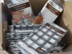 Box of Thanksgiving Tablecloths, Pa...