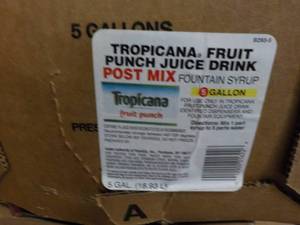 5 - 5 Gallon Boxes Tropicana Fruit ...