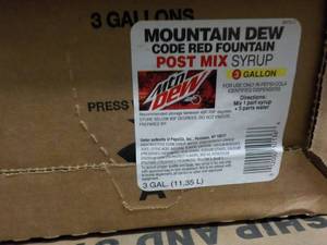 5 - 3 Gallon Boxes Mountain Dew Cod...