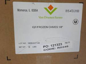 30 lb. Box Frozen Chives 18...