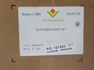 30 lb. Box Frozen Chives 18...