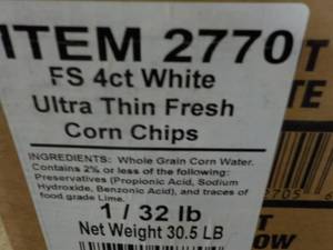 Box of 30.5 lb. Frozen White Corn C...