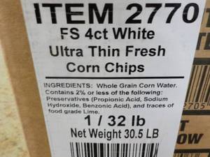Box of 30.5 lb. Frozen White Corn C...