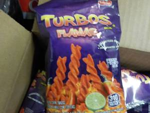Case of 64- 2 oz Bags Turbos Flamas...