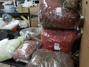 Bedspreads, shams, shower curtain, ...