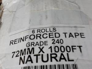 6 Rolls 72 mm x 1000 ft Tan Reinfor...