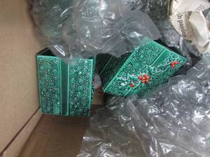 green glass dishes ...