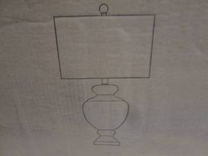 navy glass table lamp ...