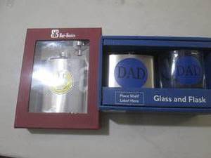 2 flasks and a glass cup ...