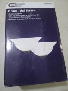 commercial electric 2-pack wall sco...