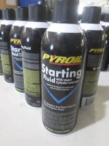 pyroil starting fluid 12-11 oz cans...