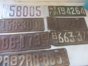 lot 413 image: Antique License Plates