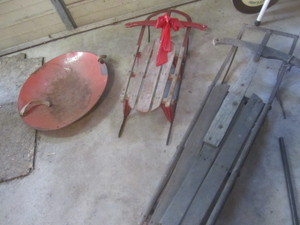lot 455 image: Vintage Sleds