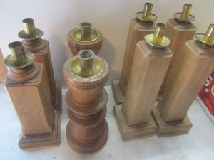 lot 492 image: Wooden Candle Stands