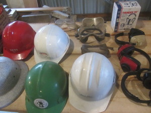 lot 558 image: Safety Helmet, Glasses